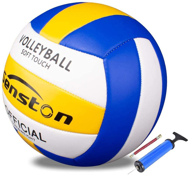 Senston Soft Volleyball - Waterproof Indoor/Outdoor for Beach Play, Game,Gym,Training Official Size 5 blue - BeesActive Australia