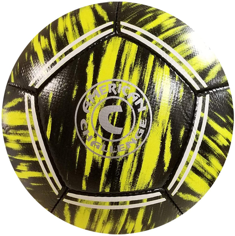 American Challenge Kura Soccer Ball 5 Black/Neon Yellow - BeesActive Australia