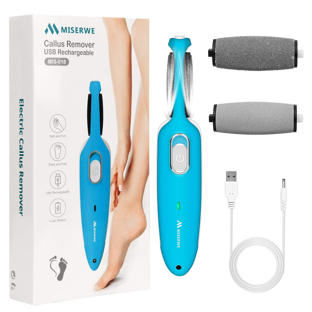Rechargeable Callus Remover Cordless Electric Feet Callus Professional Foot File Pedicure Tools for Dead Skin with 3 Coarse Roller Heads and 2 Level Adjustable Speed - BeesActive Australia