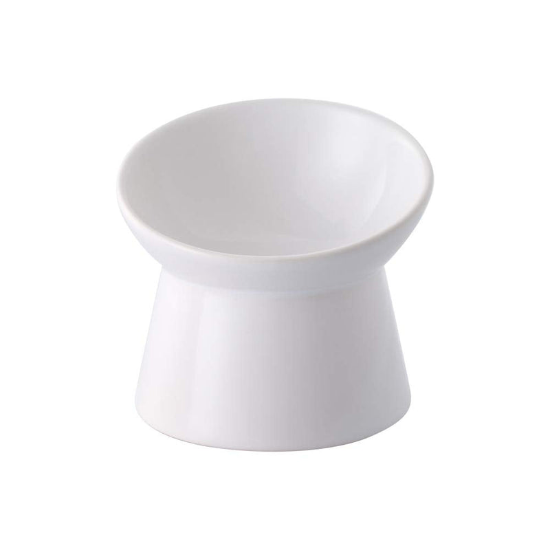Small Ceramic Raised Cat Bowls, Tilted Elevated Food or Water Bowls , Stress Free, Backflow Prevention, Dishwasher and Microwave Safe, Lead & Cadmium Free White - BeesActive Australia