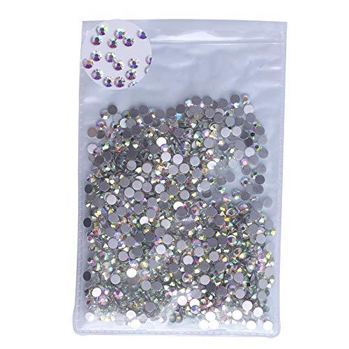 PrettyG 2880pcs SS5 Nail Crystals AB Coating Nail Art Sparkly Round Flatback Rhinestones, Non-Self-Adhesive AB-S5 - BeesActive Australia