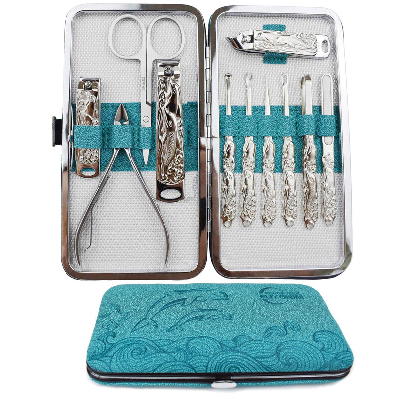 EUYGNIM Nail clippet set nail clipper kit, manicure kits, Professional pedicure set,stainless steel nails and toenails and nail files, sharp nail clippers and portable suitcase - BeesActive Australia