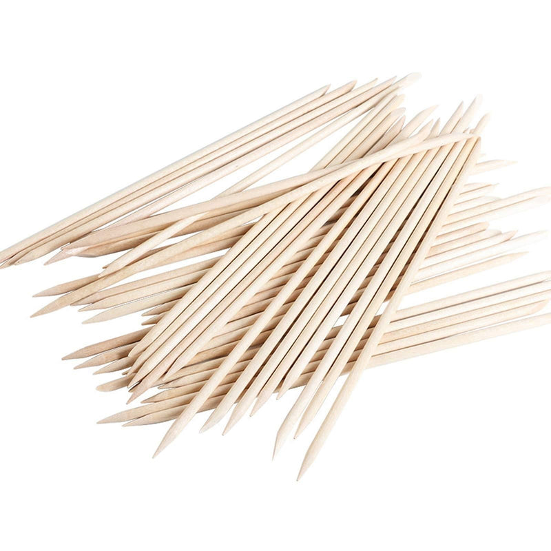 50 Pcs Nail Orange Sticks, JASSINS Multi-Functional Double Heads Cuticle Pusher Wood Sticks Remover Manicure Pedicure Tool (50) 50 - BeesActive Australia