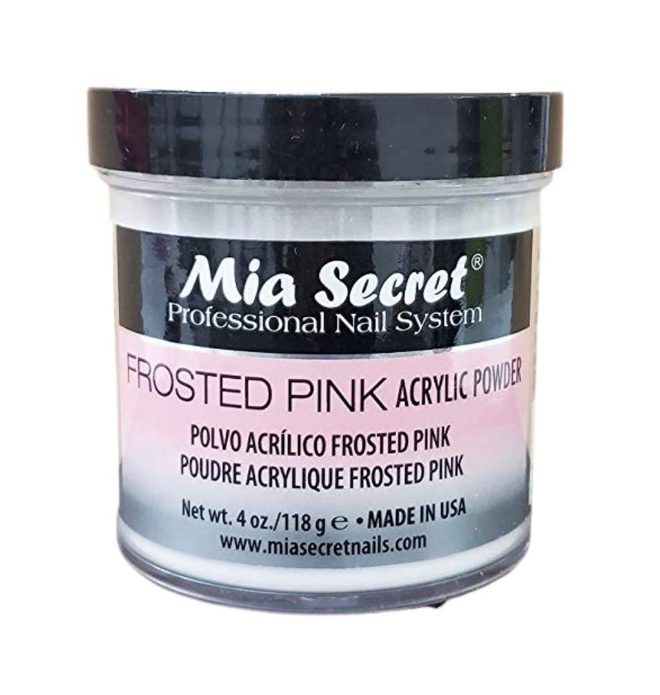 Mia Secret Frosted Pink Acrylic Powder (PL0-FP), Clear, 4 Ounce - BeesActive Australia