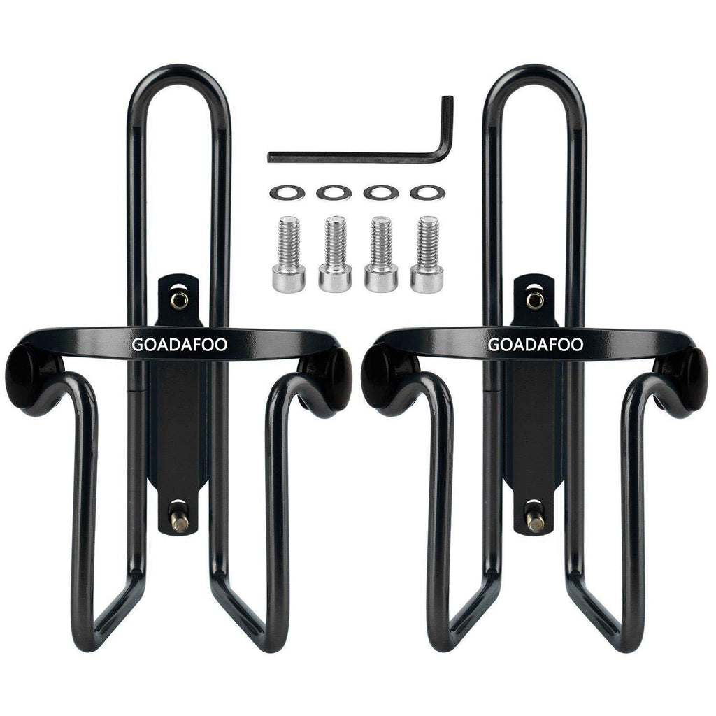 GOADAFOO 2Pack Bike Water Bottle Holder for Bike Accessories for Adult Bikes Lightweight Bicycle Cup Holder Cage Black - BeesActive Australia