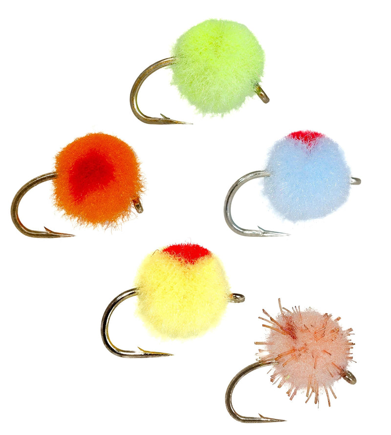 12 Favorite Glow Bug Fly and Egg Steelhead Fly Lure Assotment | Trout and Salmon Fly Fishing Flies 12 Favorite Eggs - BeesActive Australia
