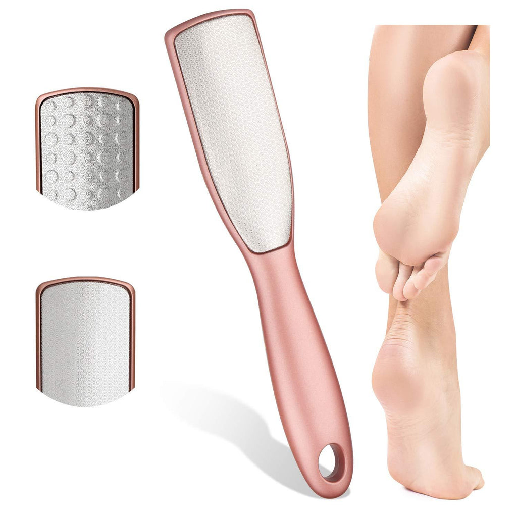 2-Sided Foot Rasp Foot File Callus Remover, Foot Care Pedicure Stainless Steel Surface Tool to Remove Hard Skin, Hypoallergenic Foot Peel in Foot Spa Quality, Can be Used on Both Wet and Dry Feet - BeesActive Australia