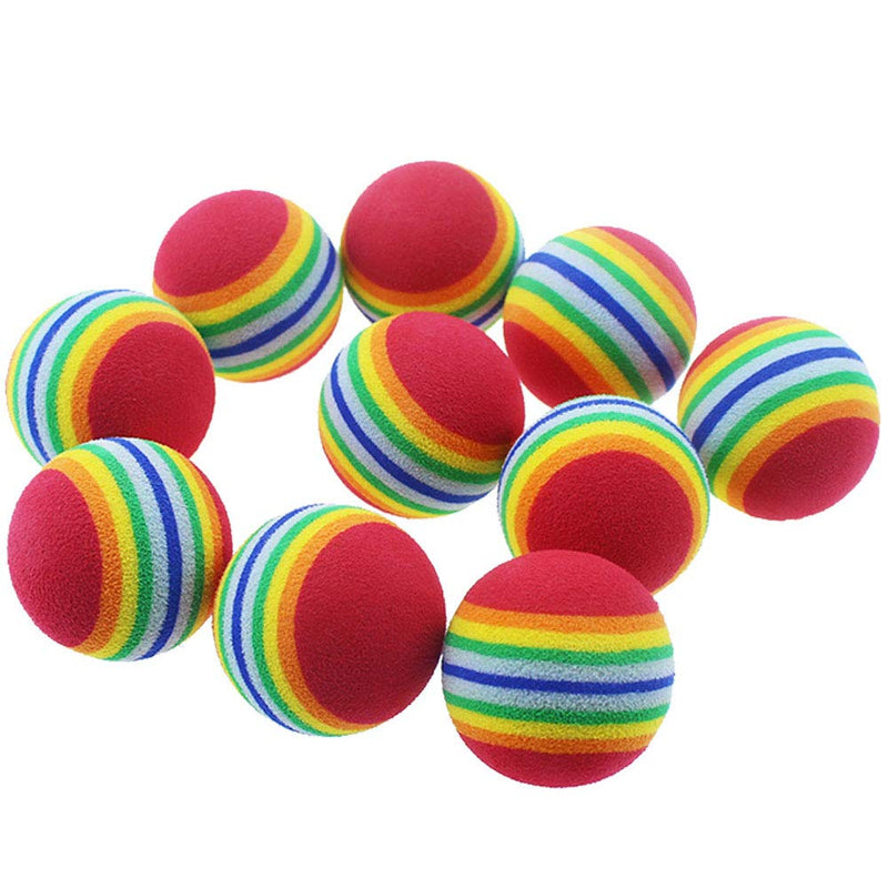 Bepets 12PCS Foam Balls for Cats, Colorful Rainbow Ball Cat Toy Sponge Ball Cat Toy Ball, Soft Pet Ball Toy for Cat Puppy Kitty Indoor Activity Play Training 12 - BeesActive Australia