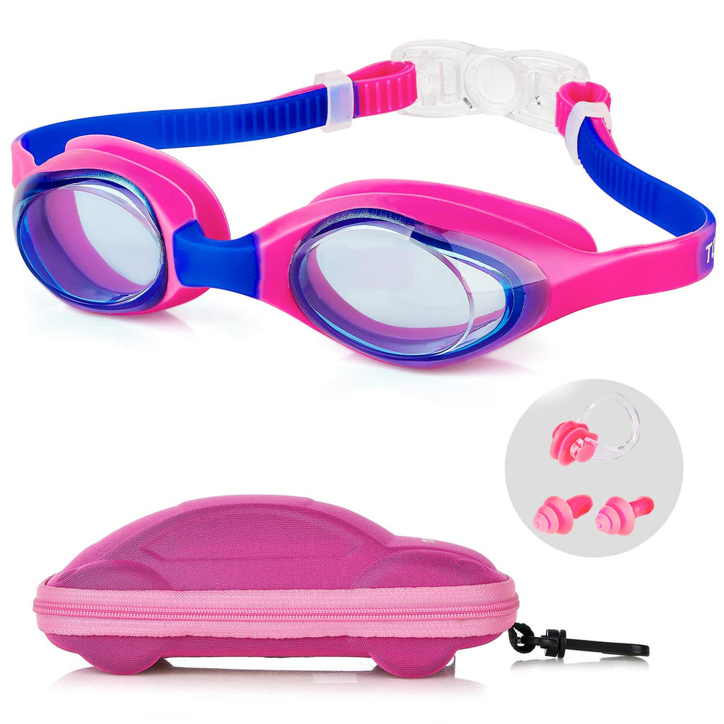 Kids Goggles, Kids Swim Goggles for Boys Girls Swimming Goggles Rose Red & Blue - BeesActive Australia