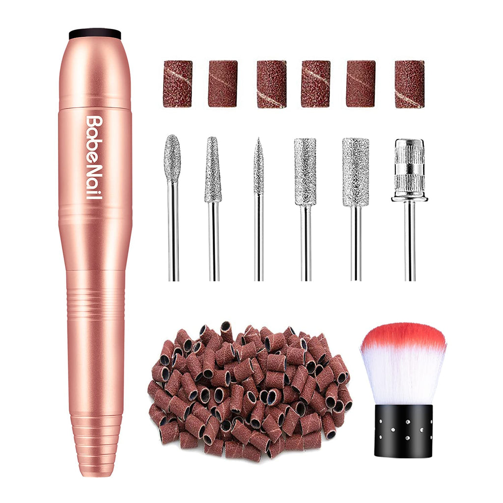 Portable Electric Nail Drill - Efile Nail Drill File Kit for Acrylic Gel Nails Manicure Pedicure Polishing Shape Tools with Nail Drill Bits and Sanding Bands - BeesActive Australia