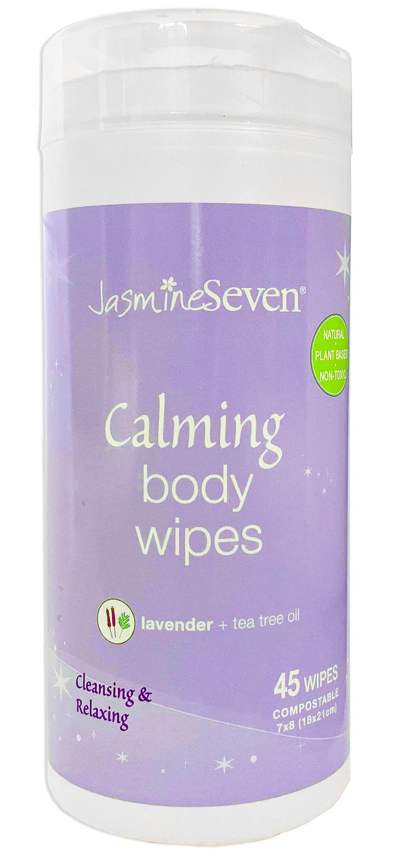 Calming Body Wipes – Natural Lavender and Tea Tree – by Jasmine Seven for Home and Spa – reduce stress with self-care for Adults and Kids - BeesActive Australia