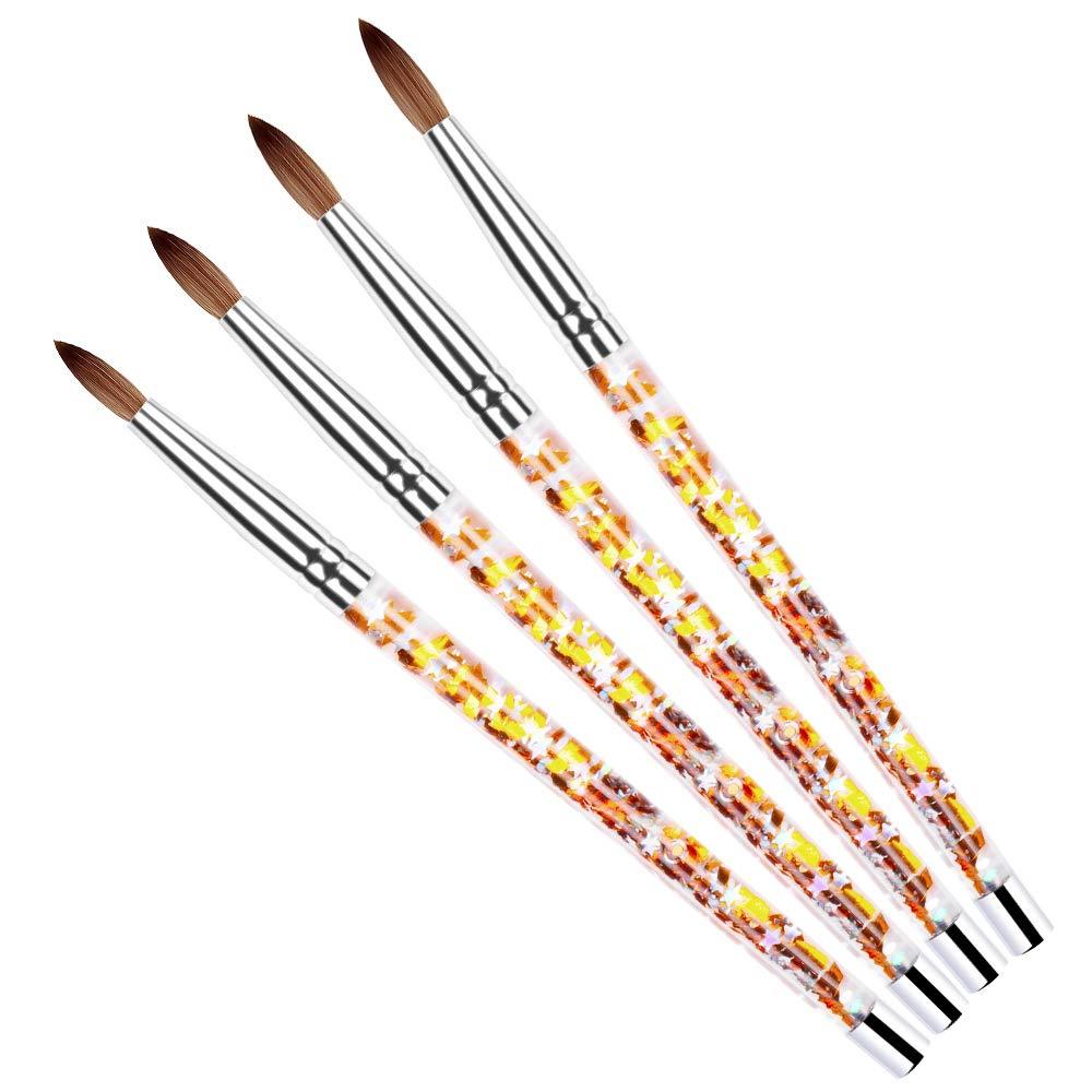 Beauty Supply Acrylic Nail Art Gel Brushes Pen Tools Set 4Pcs/ Set (MULTICOLOR) - BeesActive Australia