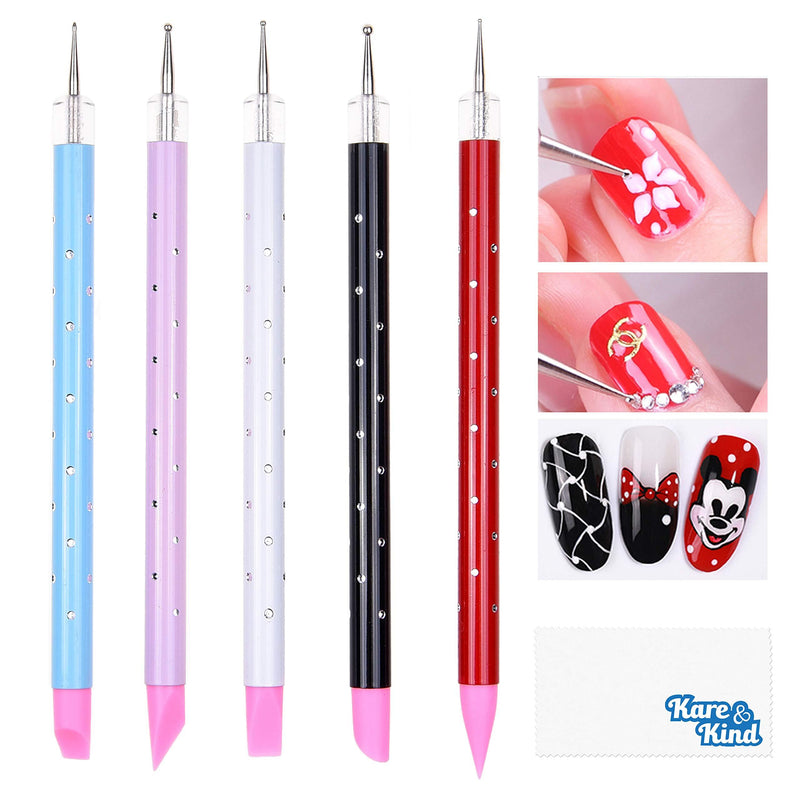 Nail Art Dotting Tools Silicone Dual Head UV Gel Pen Tools - Double Ended Nail Art Sculpting And Dotting Pen - BeesActive Australia