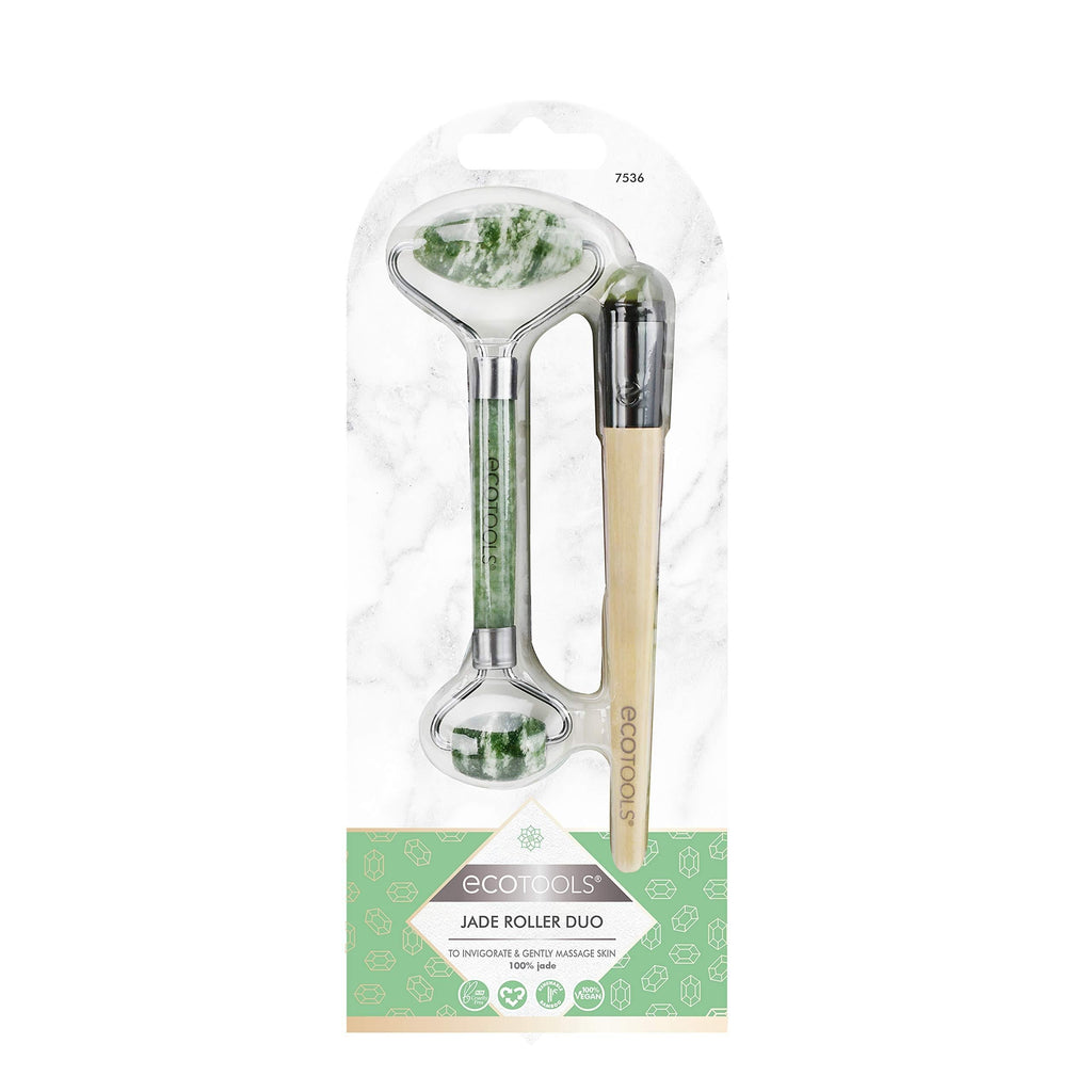 EcoTools Jade Roller Facial Set, Face Roller and Under Eye Roller Massage Tool, 1 Count - BeesActive Australia