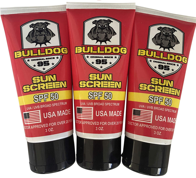 Bulldog Original U.S. Marine Corps SPF 50 Mineral Sunscreen Sun Block (3 Pack) - BeesActive Australia