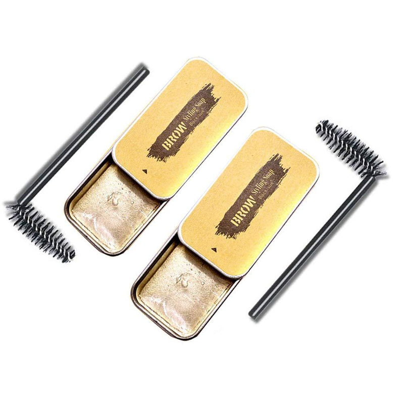 3D Feathery Brows Makeup Balm Styling Brows Soap Kit,Eyebrows Styling Soap,Brows Shaping Soap,Excellent Stereotypes,Long-lasting Eyebrow Enhancer Gel (2 PACK) - BeesActive Australia