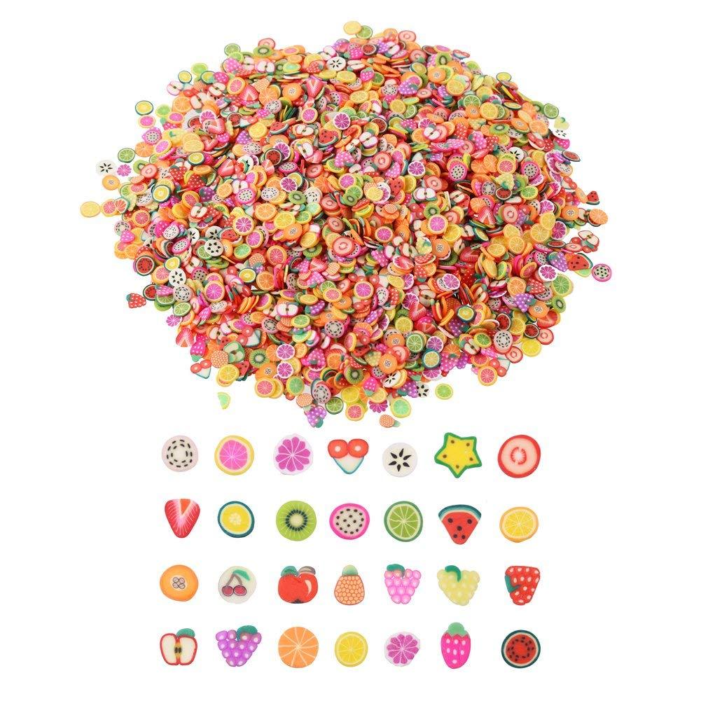 FINGOOO 3200 PCS Mini Fruit Nail Art Slices, 1/4 Inch 3D Polymer Slices for Nail Art,DIY Crafts and Cellphone Decoration - BeesActive Australia