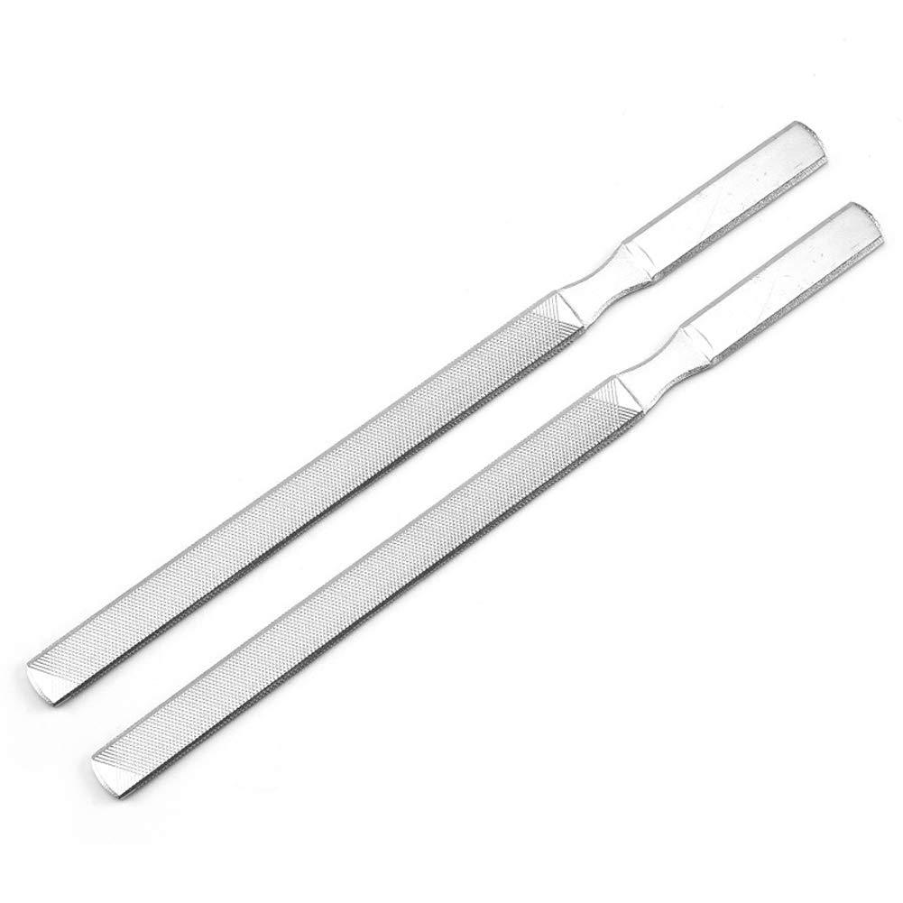 2 Pieces Stainless Steel Nail File 4 Sides Nail File Metal Buffer Fingernails Toenails Manicure Files for Salon and Home(7 Inch) - BeesActive Australia