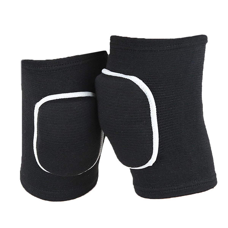 Unisex Kids Sponge Knee Pads Knee Warmer Elastic Protective Padded Knee Support Breathable Flexible for Outdoor Sports Volleyball Skating Dance M black - BeesActive Australia