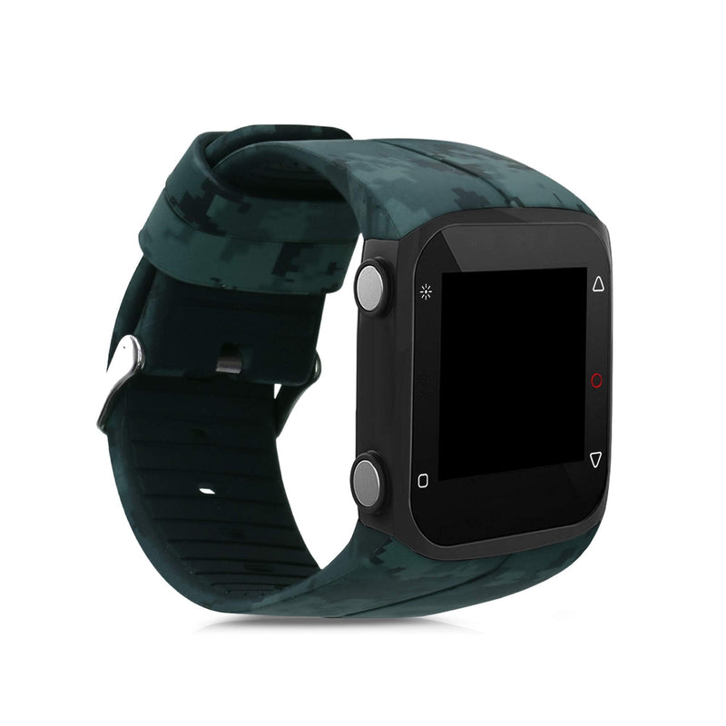 kwmobile TPU Silicone Strap Compatible with Polar M400 / M430 - Tracker Band - 8-Bit Camo Light Green/Green/Dark Green 8-Bit Camo 79-07-80 - BeesActive Australia