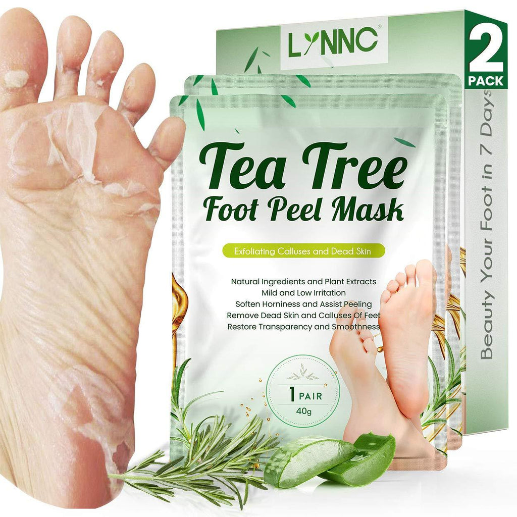 Tea Tree Foot Peel Mask For Dead Skin, Callused and Cracked Heels, Foot Mask Removes Rough Heels Dry Dead Skin,Makes Foot Soft Smooth Skin, Exfoliating Peeling Natural Treatment- 2 PACK - BeesActive Australia