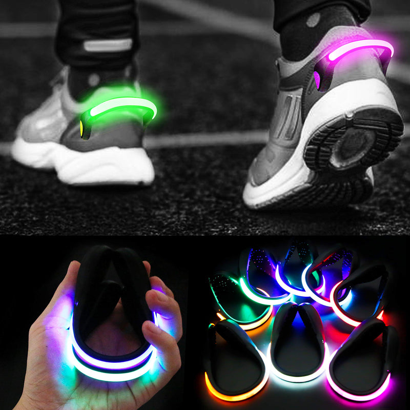 PROLOSO 8 Pack Shoe Lights for Runners Clip On Shoe Clip Lights for Running at Night Walking Jogging Biking Cycling Safety Accessories - BeesActive Australia