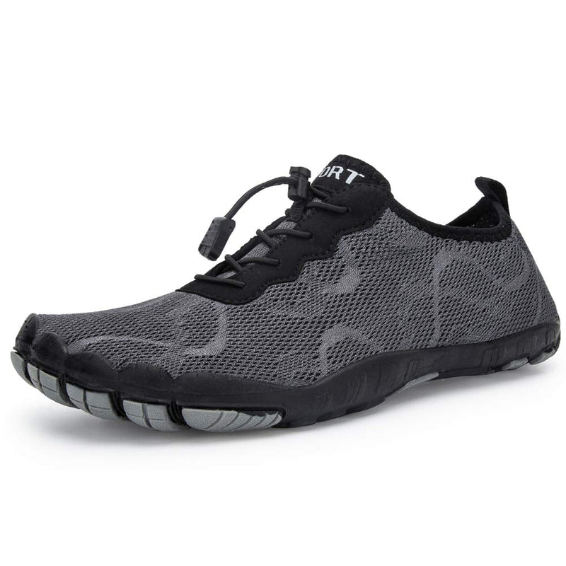 Water Shoes Mens Womens Barefoot Diving Swim Shoes Water Sports Non-Slip Aqua Shoes for Swim Pool, Beach,Hiking, Kayaking, Boating,Surfing 10 Women/7.5 Men Dark Grey-d - BeesActive Australia