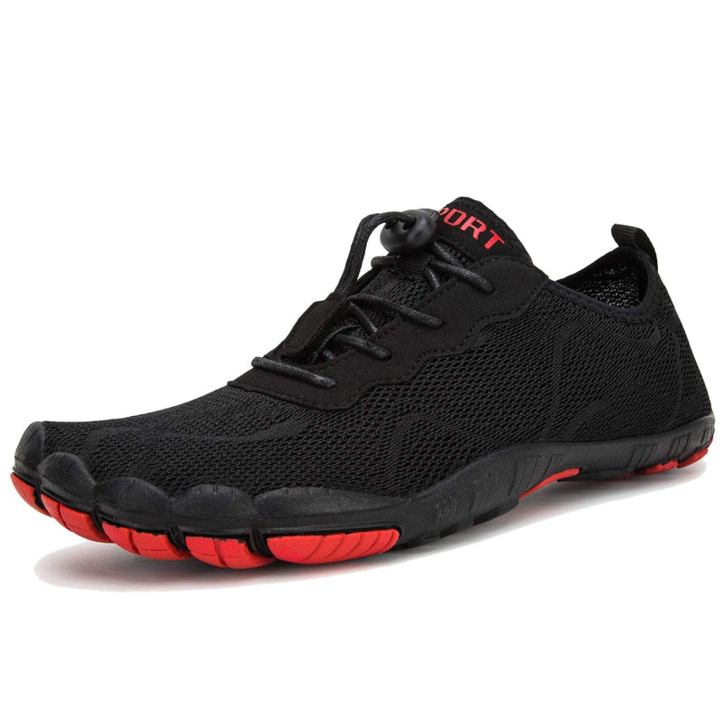 Water Shoes Mens Womens Barefoot Diving Swim Shoes Water Sports Non-Slip Aqua Shoes for Swim Pool, Beach,Hiking, Kayaking, Boating,Surfing 14 Women/12.5 Men Black-d - BeesActive Australia