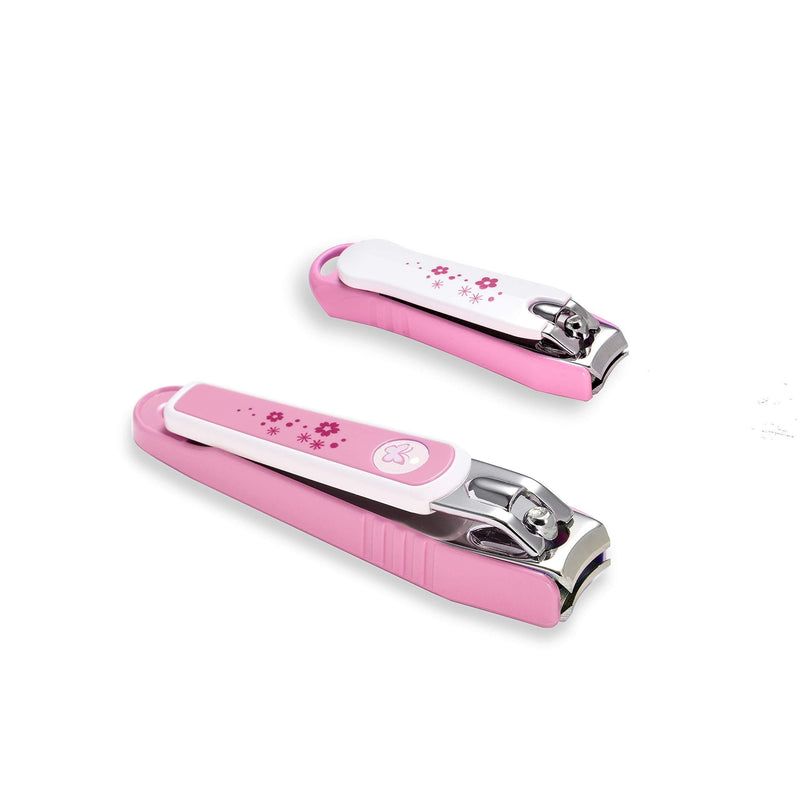 PAFASON Nail Clipper Set with Nail Catcher & Nail File Super Sharp for Fingernail & Toenail Clippers for Men & Women (Pink) Pink - BeesActive Australia