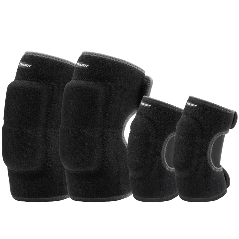 ONTYZZ Kids Soft Knee Pads and Thickened SBR Elbow Pads Adjustable Knee and Elbow Pads Protective Gear Set for Cycling Dancing Volleyball Skateboarding Soccer Hockey Black Elbow/S+knee/M - BeesActive Australia