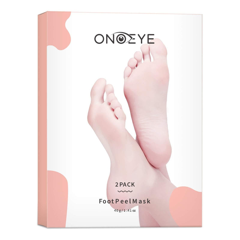 Foot Peel Mask 2 Pack, ONOEYE Exfoliating Foot Mask for Dead Skin Callus Remover and Repairs Rough Heels, Natural Foot Exfoliator Care Make Your Feet Baby Soft and Get a Smooth Skin for Men Women - BeesActive Australia