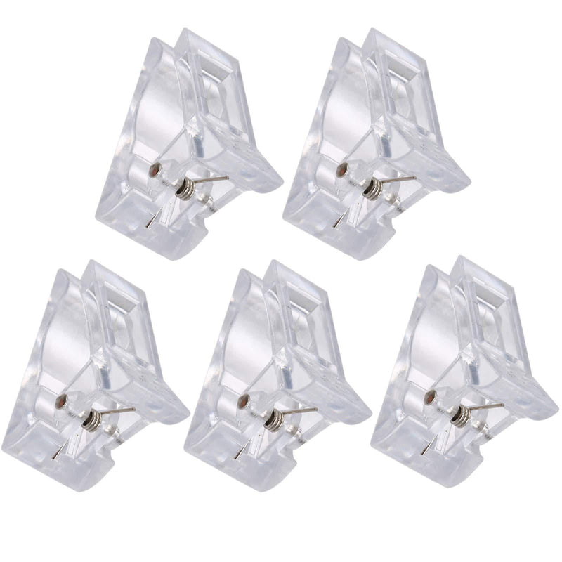 5Pcs Nail Tips Clip for Quick Building,Plastic Transparent Finger Extension UV LED Builder Nail Gel Clear Nail Extension Form Tips - BeesActive Australia