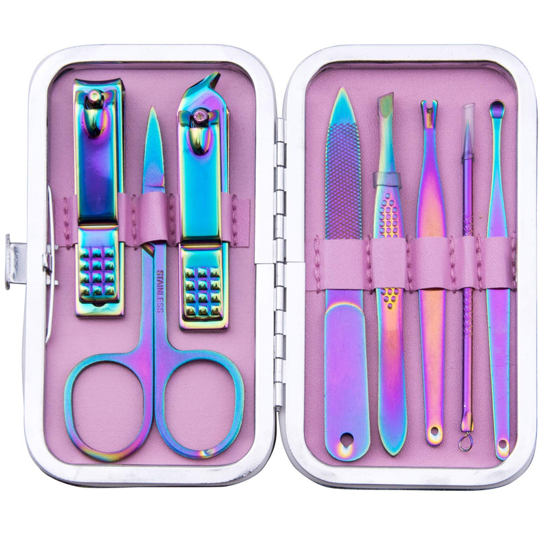 CYGM Manicure Pedicure Set Nail Clippers 8 Piece Stainless Steel Manicure Kit To Nail, Cutter Kits Perfect for Women,Men Travel Hygiene Kit - BeesActive Australia