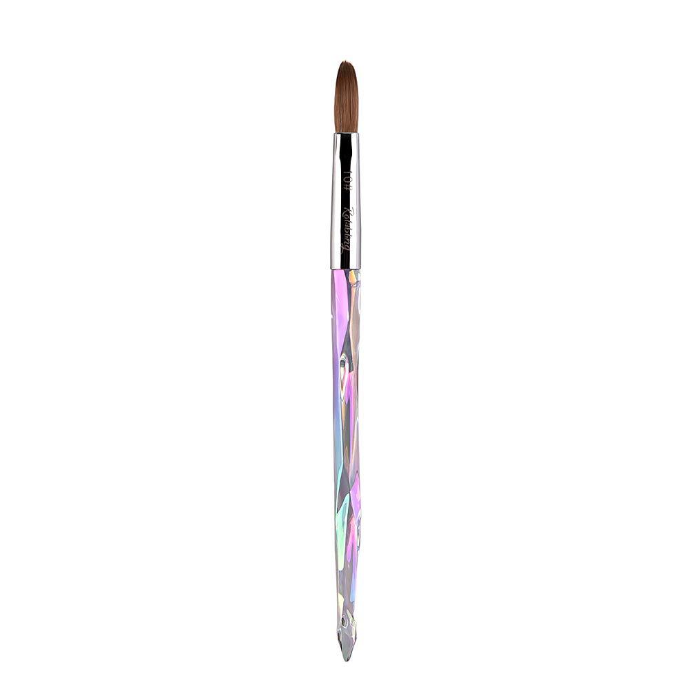 Rolabling Nail Art Brush Acrylic Brush Nail Pen with Symphony Diamond Handle Manicure Design Nail Art Tool (10#) 10# - BeesActive Australia