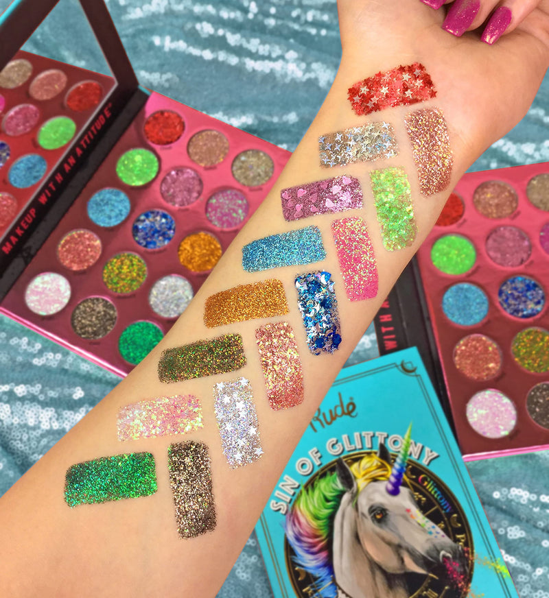 Rude - Sin of Glittony Glitter Palette - BeesActive Australia