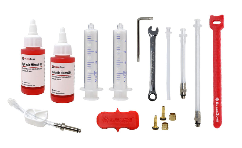 RSN Sports Master Bleed Kit for Tektro TRP Hydraulic Brakes with 120ml Mineral Oil and Tools - BeesActive Australia