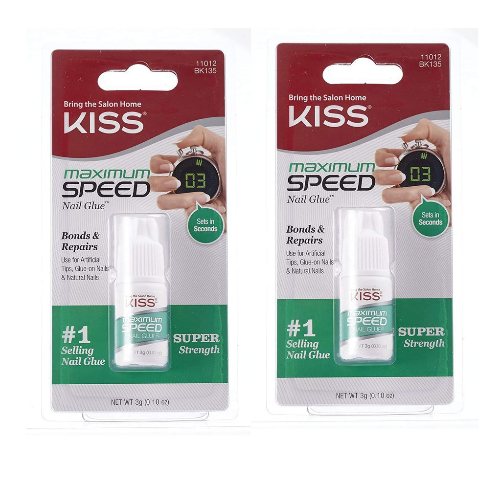 Maximum Speed Nail Glue, 0.10 oz, Clear, 1 x 3 x 5.87 inches (2 Pack) - BeesActive Australia