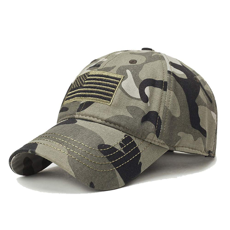 LANGZHEN American Flag Hats for Men and Women USA Flag Baseball Cap Adjustable Outdoors Trucker Snapback Hat 3#flag-camouflage Large - BeesActive Australia