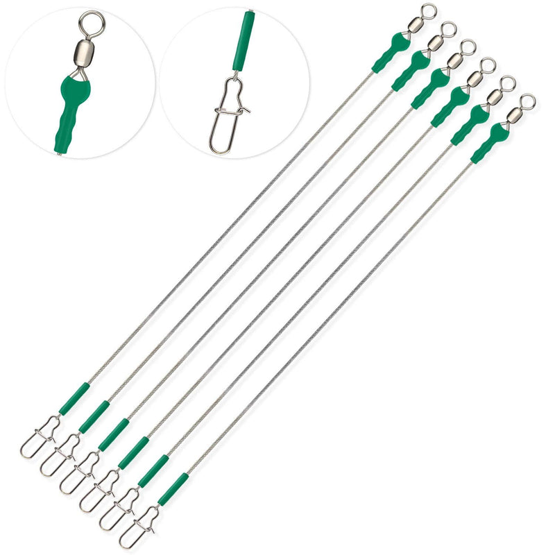 24 PCS Fishing Leaders Wire with 49 Strands Stainless Steel with swivels - BeesActive Australia