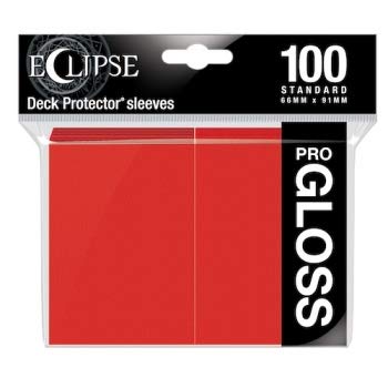 Ultra Pro E-15604 Eclipse Gloss Standard Sleeves (100 Pack) -Apple Red Apple Red - BeesActive Australia