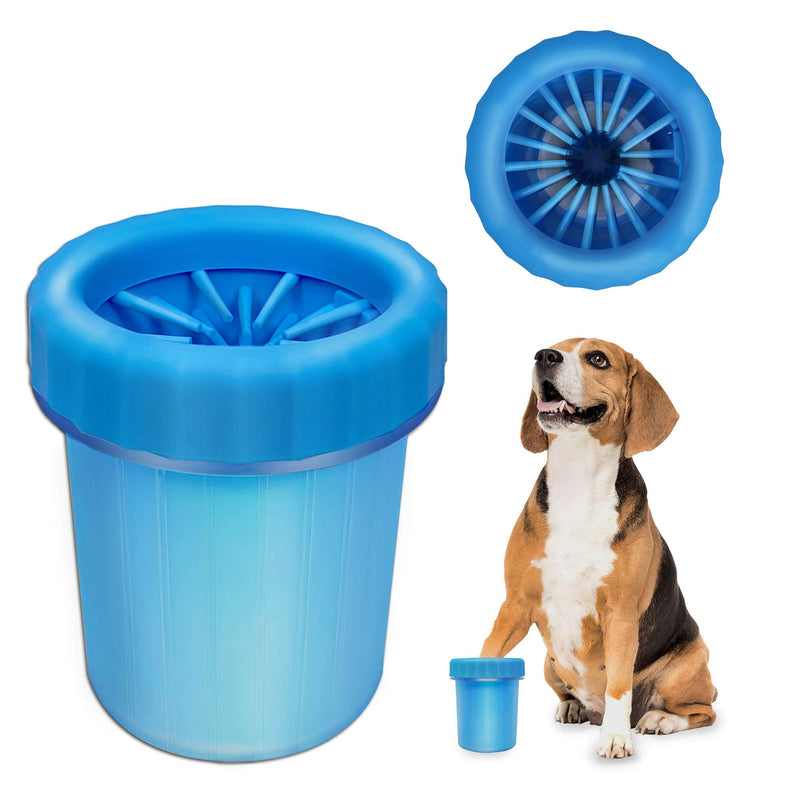 Dog Paw Cleaner, Portable Pet Cleaning 360º Silicone Washer Cup, for Small and Medium Breed Cats and Dogs (Blue) Blue - BeesActive Australia