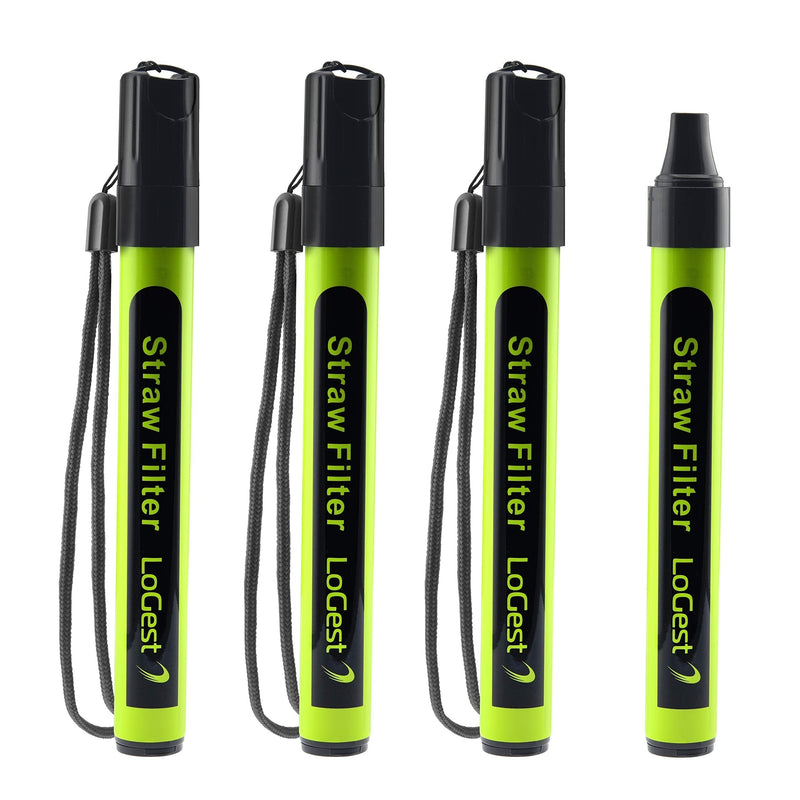 4 Pack Water Filter Straw - Water Purifying Device - Portable Personal Water Filtration Survival - for Emergency Kits Outdoor Activities and Hiking - Water Filter Camping Travel Survival Backpacking - BeesActive Australia