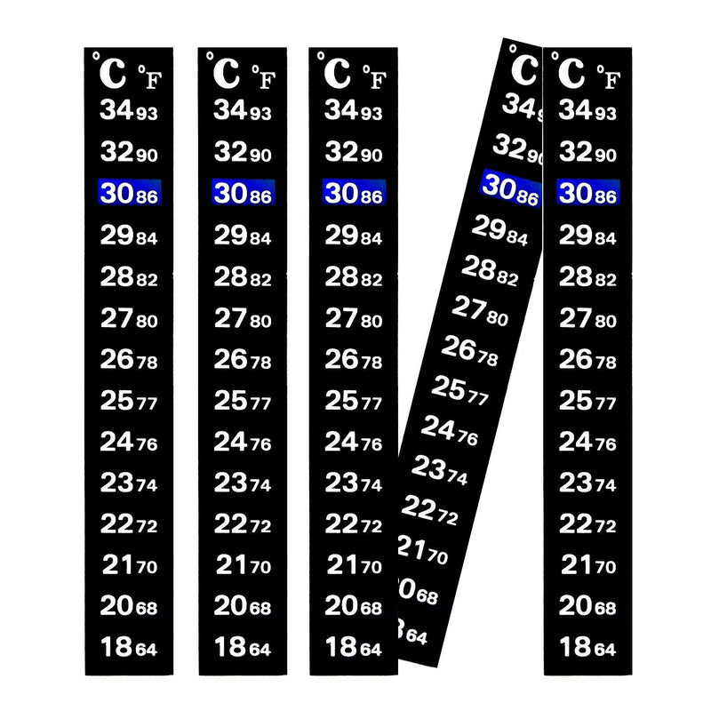 Honbay 6PCS Adhesive Crystal Digital Temperature Strips Stickers for Fish Tank Water Cup (5.1") - BeesActive Australia