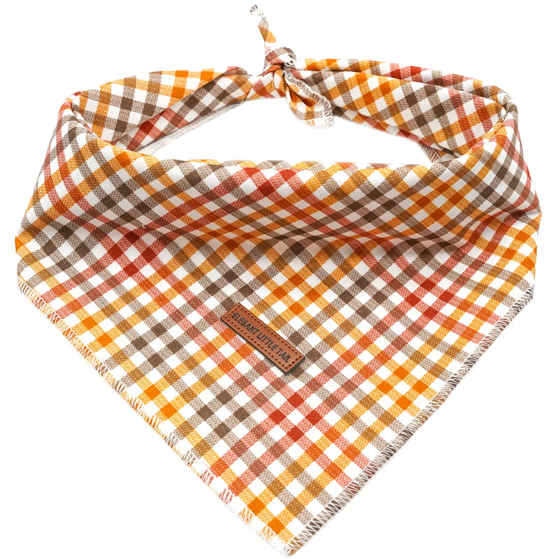 Elegant little tail Dog Bandana for Boy Girl Small Medium Large Dogs, Comfortable Dog Bibs Scarf, Adjustable Square Dog Kerchief Large (Pack of 1) Autumn - BeesActive Australia