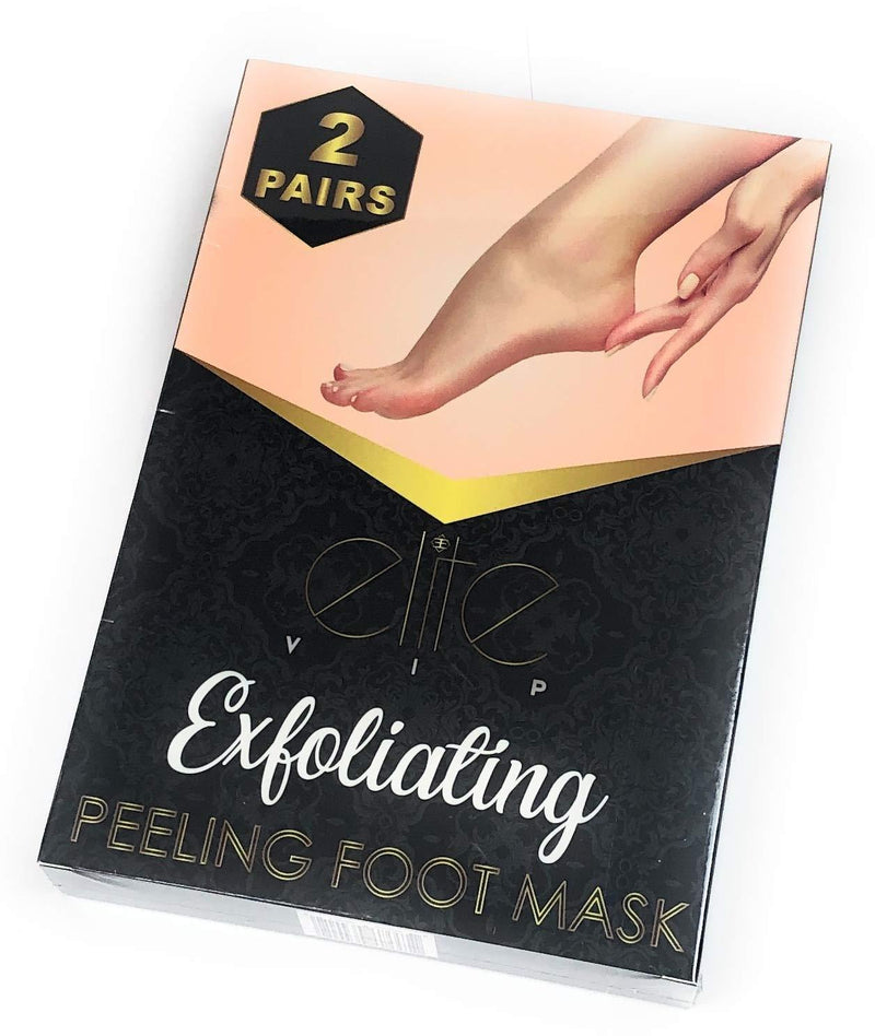 Elite VIP Exfoliating Peeling Foot Mask- 2 Pack- Get rid of cracked heels, calluses, dead & rough skin! At home pedicure for baby soft, silky smooth skin! - BeesActive Australia
