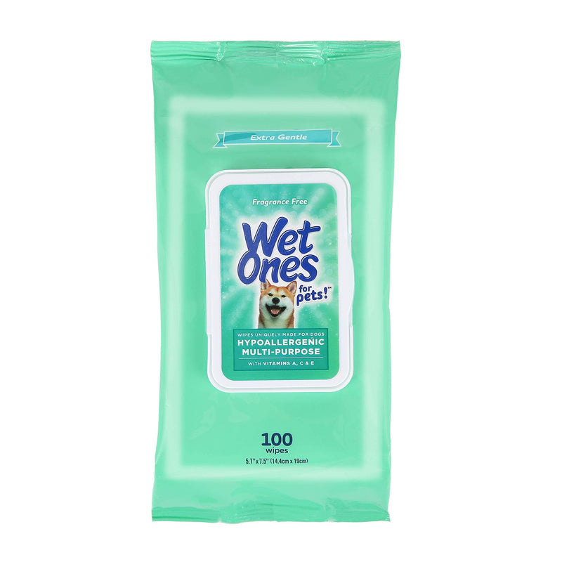 Wet Ones for Pets Hypoallergenic Multi-Purpose Dog Wipes with Vitamins A, C & E - Fragrance-Free Hypoallergenic Dog Wipes for All Dogs Wipes Multipurpose 100 Count - BeesActive Australia