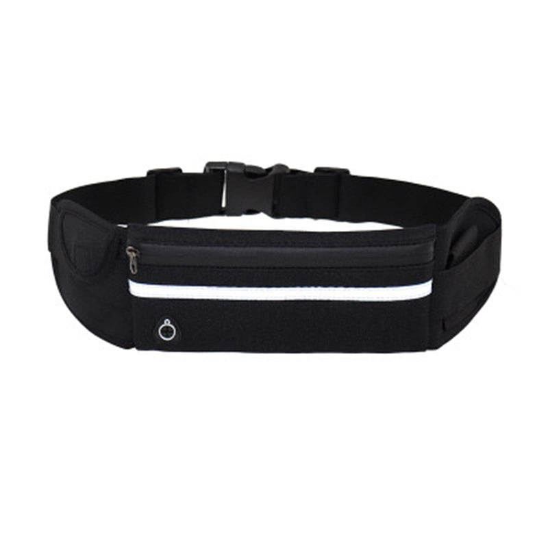 Hawencer Sport Waist Bag Pouch with Water Bottle Holder/Earphone Hole Reflective Stripes 6.5inchs Cellphone Storage Bag Pack Adjustable Length 27-49inchs Black - BeesActive Australia