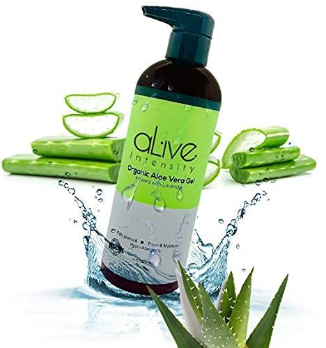 Alive Intensity Organic Aloe Vera Gel With 100% Pure Aloe & Lavender Pure Aloe Vera Gel for Skin and Hair - BeesActive Australia