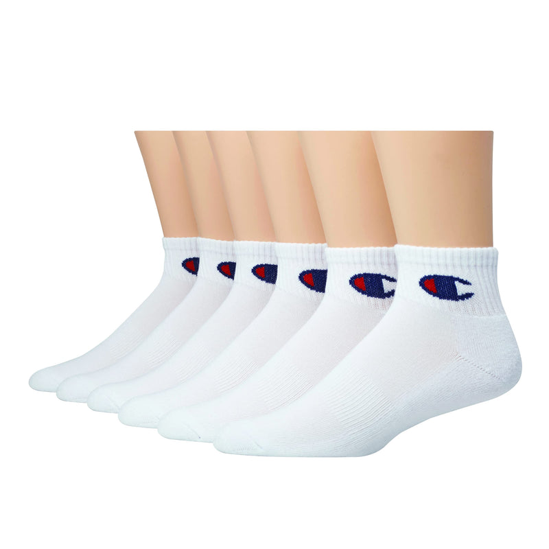 Champion womens 6-pack Logo Ankle Socks 5-9 White - BeesActive Australia