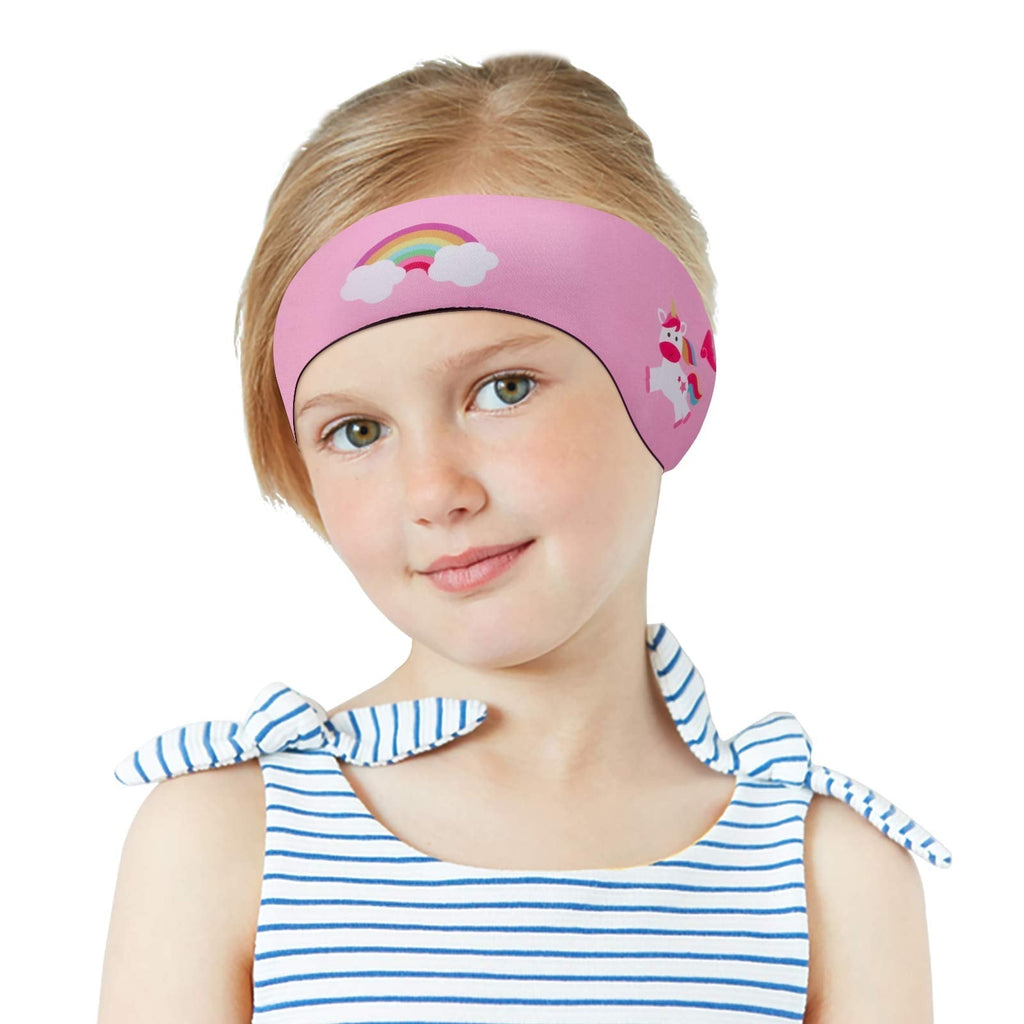 MoKo Swimming Headband for Kids & Adults, Cute Swimmers Headband Ear Band Waterproof Ear Protection Band (S Size for Kids Age 1-2, M Size for Kids Age 3-9, L Size for Kids Age 10+ and Adults) Pink Medium (Pack of 1) - BeesActive Australia